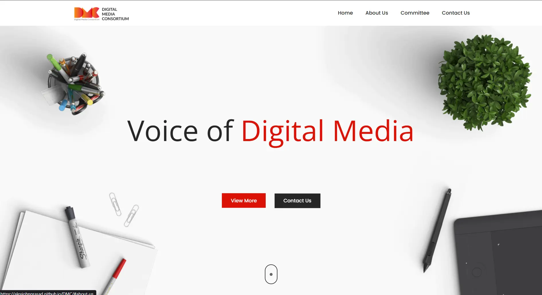 DMC Website Screenshot