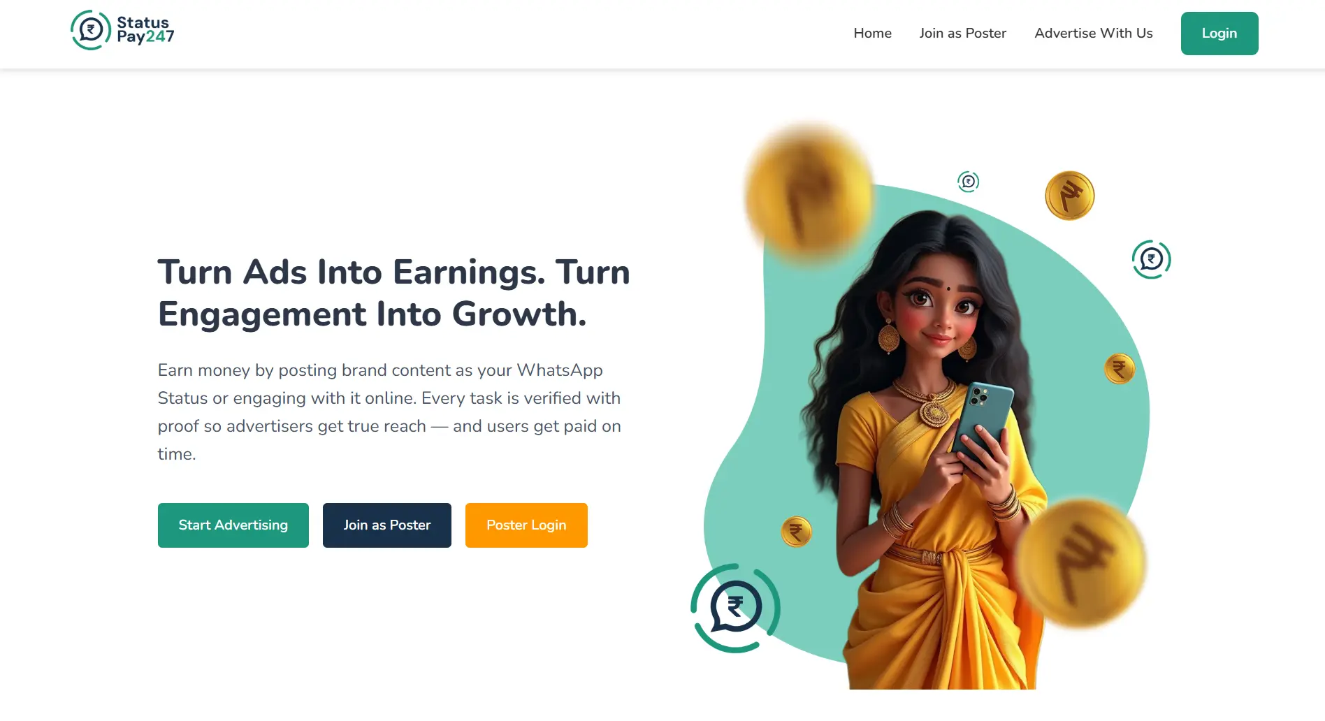 StatusPay247 Website Screenshot